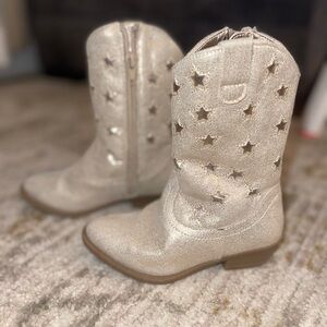 Tucker and Tate Gold Metallic Cowgirl Boots